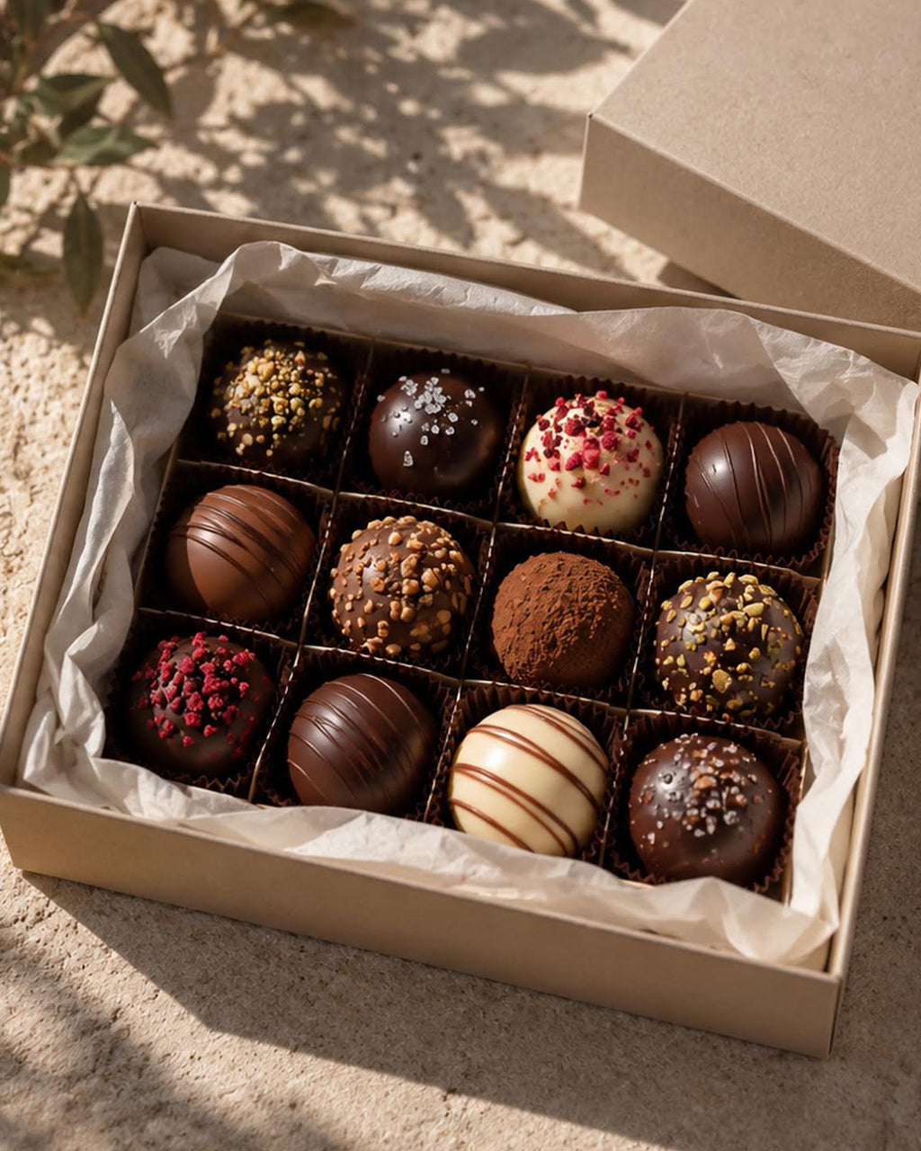 Dozen chocolate assortment in a gift box