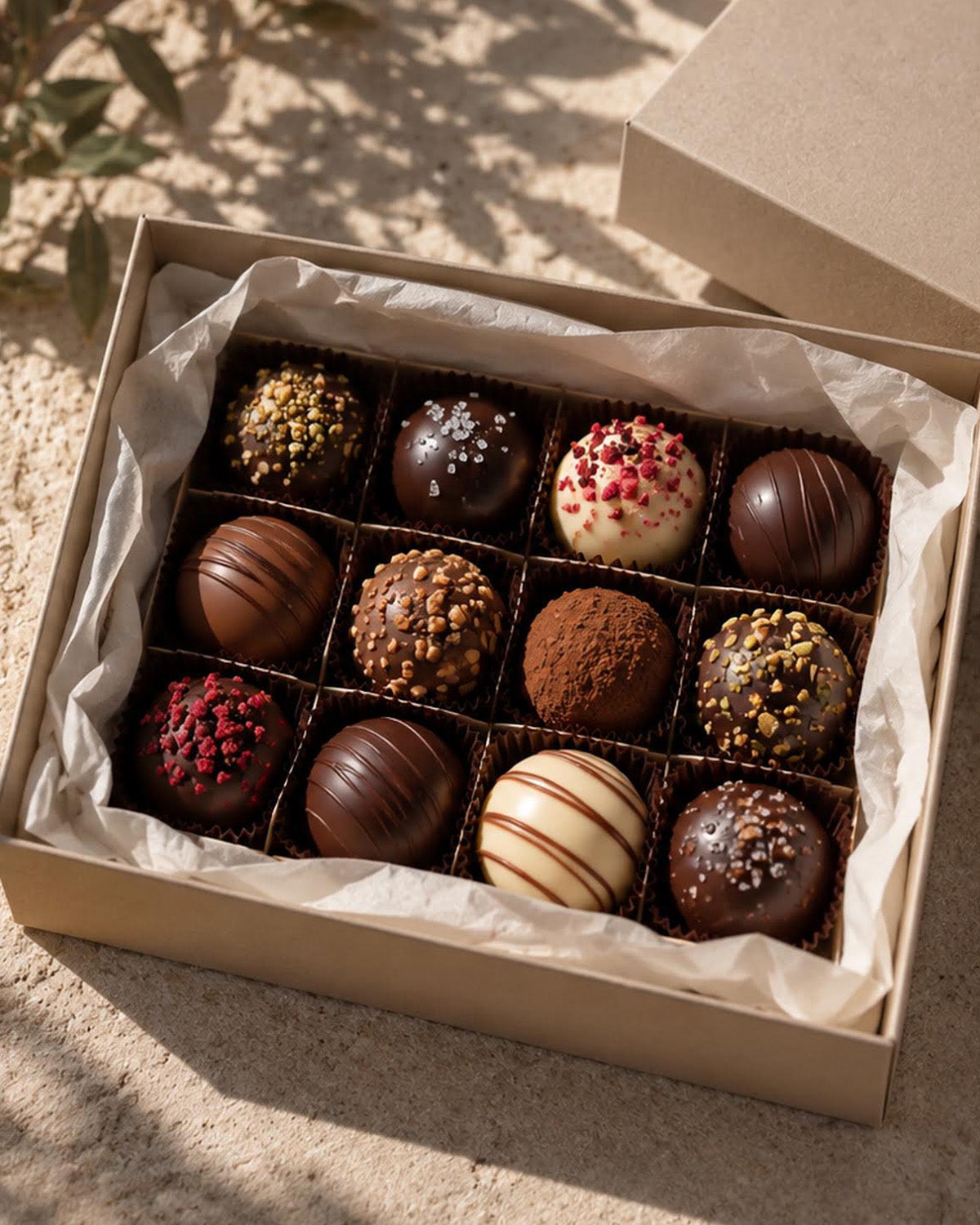 Dozen chocolate assortment in a gift box