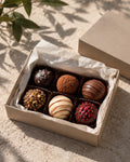 Half-dozen chocolate assortment in a gift box